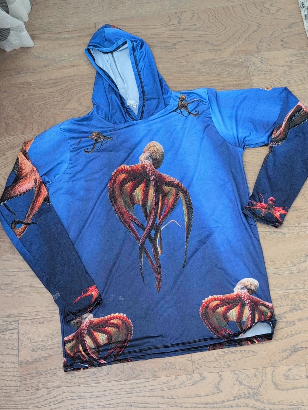 Men's octopus Sun Hoodie Quick dry mens S Or women XL Unisex